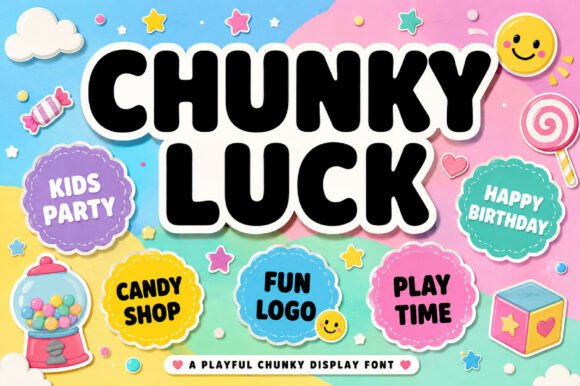 Chunky Luck: Your Go-To Font for Bold, Retro-Inspired Branding