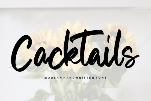 Cocktails: The Sweet, Handwritten Font for Invitations and More