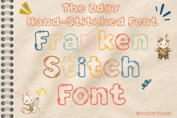 FrankenStitch: The Hand-Drawn Faux Stitch Typeface