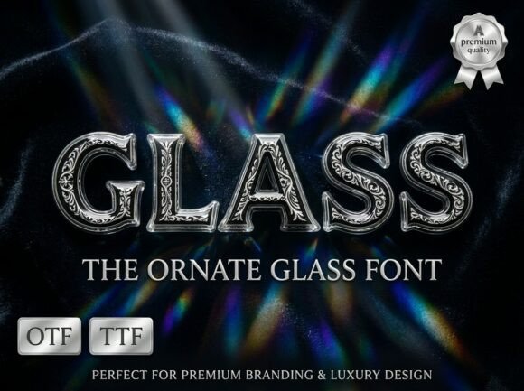 Glass: A Typeface of Crystal Luxury and Ornate Detail