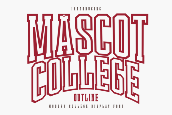 Mascot College Outline: A Typeface Built for Team Spirit