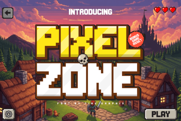 Pixel Zone: The Definitive 8-Bit Font for Retro Game Design
