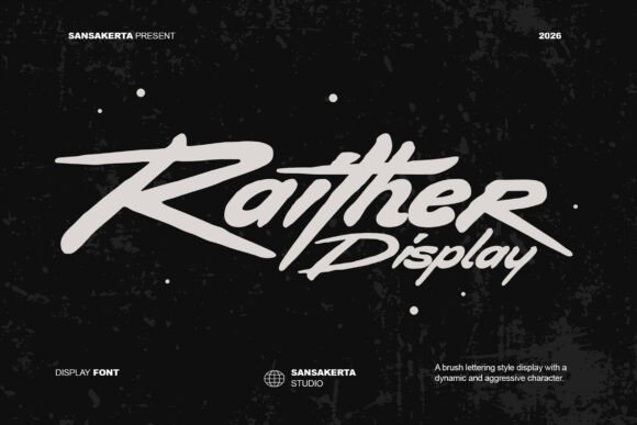 Raither Display: A Brush Font with Garage-Built Attitude