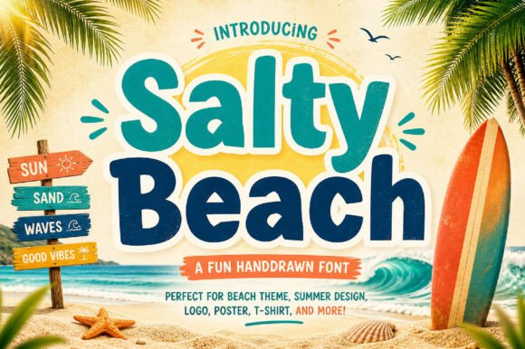Salty Beach: Your Go-To Typeface for Sun-Kissed Projects