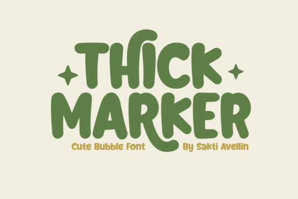 Thick Marker: A Playful Bubble Font for Modern Projects