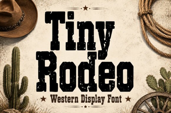 Tiny Rodeo: Bold Western Display Font for Authentic Design