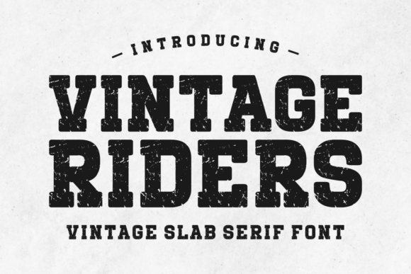 Vintage Riders: The Unapologetic Slab Serif for Bold Brands
