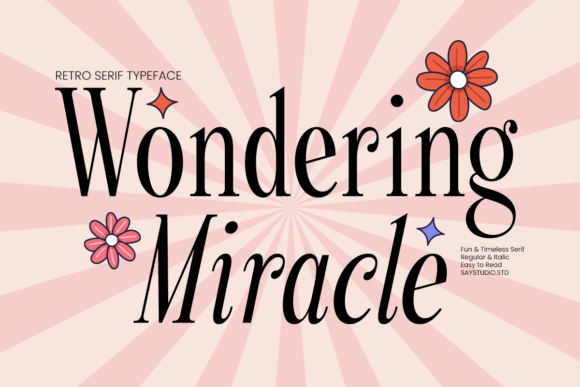 Wondering Miracle: A Serif Font with Vintage Soul